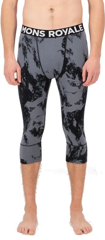 Mons Royale Cascade Merino Flex 200 3/4 Legging Merino-ondergoed (Heren |grijs)