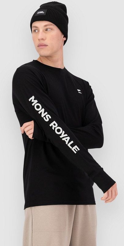 Mons Royale - Yotei Merino Classic Long Sleeve - Zwart - Heren - Wol