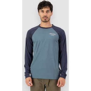 Mons Royale - Icon M - Merino Raglan Long Sleeve - Blauw