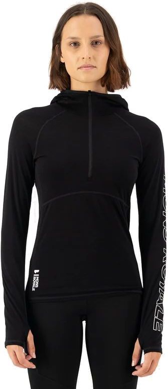 Mons Royale Womens Bella Tech Hood Merino-ondergoed (Dames |zwart)
