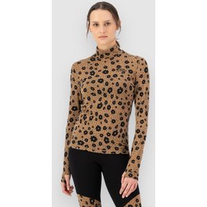 Mons Royale - Cascade W Merino Base Layer Mock Neck Long Sleeve - Thermokleding - Bruin