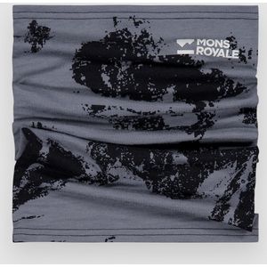 Mons Royale - Daily Dose Merino Neckwarmer - Mtn Pixel Grey - Unisex - Grijs