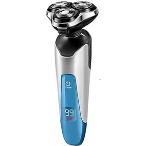SMSOM Scheerapparaat, elektrisch scheerapparaat, oplaadbaar nat/droog elektrisch scheerapparaat, 100% waterdicht, snelladende technologie, LED-display, 100-240V