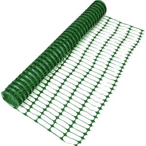 Afzetgaas - 1x50m - groen - beschermnet - Polypropyleen - Skipistegaas - Weerbestendig - UV-bescherming - Afrastering van bouwterreinen - Bouwplaats - Tuin, Buitenplaats