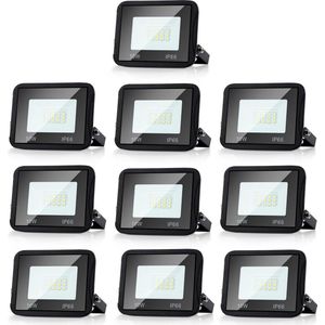 10X10W LED Schijnwerper LED Buitenlamp Schijnwerper LED Breedstraler Floodlight voor buiten & binnen Warm Wit