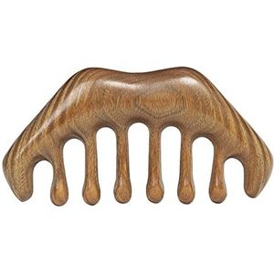 DieffematicSZ kam Green Sandalwood Comb Big Teeth Massage Hairdressing Comb