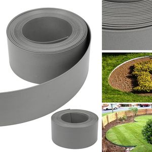 Borderrand op rol - 25m x 10cm - Gazonrand perkrand - Tuinafboording flexibel - 2mm dik - grijs