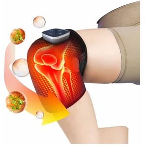 Vibrerend Kniemassageapparaat Met Verwarmingskussen Beenmassageapparaat Verwarmde Kniemassagehoes for Verlichting Van Spierpijn, Geschikt for Mannen en Vrouwen