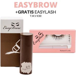 EasyBrow wenkbrauw kit donkerbruin - Incl. EasyLash magnetische wimpers Flirty t.w.v. €20 – Nepwimpers - Lashes – Lash lift - Wimpers – Wimperextensions