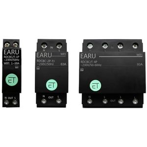 EELEAN Intelligente wifi-schakelaar, relaisschakelaar, intelligente thuisafstandsbediening (grootte: drie fasen, kleur: 63A)