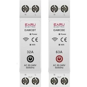 HLELU 1P 1P+N WiFi Smart Circuit Breaker Tijdrelaisschakelaar Afstandsbediening (Maat: Tuya Smart, Kleur: 40A)