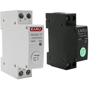 WiFi-stroomonderbreker-Smart-relaisschakelaar-afstandsbediening (Maat: Tuya (zwart), kleur: 63A)