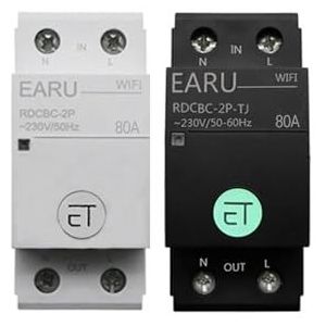 1P+N/4P WiFi Smart Circuit Breaker Relaisschakelaar Afstandsbediening (Kleur: Single Fase 2, Maat: WiFi EWELINK (wit)_80A)