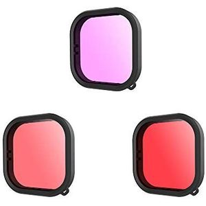 Drone Accessories For waterdichte behuizing duikfilter for Gopro Hero 9 paars roze rood lensfilter for GoPro 9 actiecamera