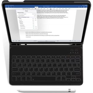 TechProtection - KeyBoard - Toetsenbordhoesje - Zwart - Voor iPad 2025 11 Inch / 2022 10,9 Inch