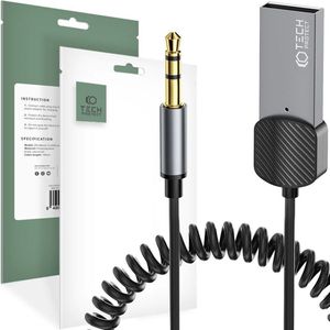 Tech-Protect Protect Bluetooth-adapter UltraBoost AUX Audio, grijs, Dictafoon, Grijs