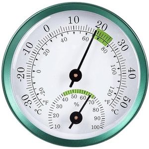 Mini sauna kamertemperatuur vochtigheidsmeter, wandgemonteerde thermometer en hygrometer (kleur: zilver)