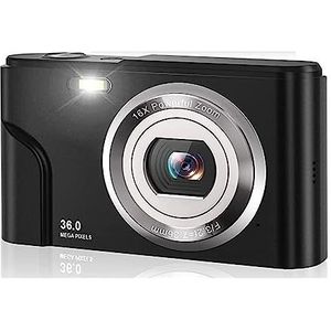 Digitale camera Vloggen Camera Zoom LCD-scherm Compacte draagbare minicamera's for studenten, tieners HD camera (Color : Black)