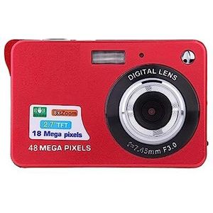 Digitale camera Autofocus Vlogging-camera 48MP met camcordercamera met groot scherm for fotografie for kinderen en volwassenen HD camera (Color : Red)