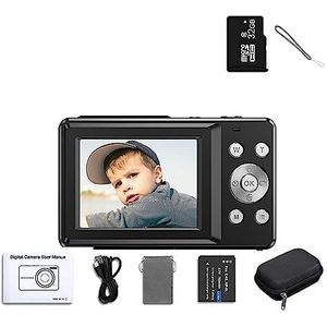 Digitale camera Fotografiecamera Videocamcorder 16x zoom Draagbare vlogcamera for kinderen Volwassenen Beginners HD camera (Color : Black set)