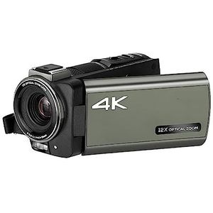 Live streaming camera 4K, 12x optische zoom Blogger Vlog-camcorders, IPS-scherm, met afstandsbediening HD camera