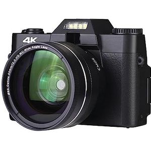 Mini Digitale Camera 48mp 4k Vlogging Camcorder Compatibele Wifi 16x Zoom Videocamera's HD camera (Color : Add wide-angle lens)