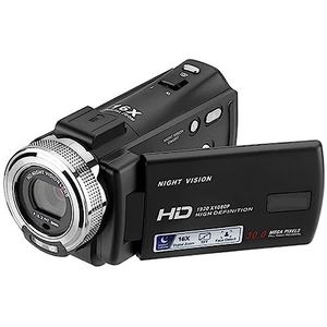Digitale Video Camera 1080 P 30MP HD 16X Zoom Draagbare Opname Camcorder 3 Inch Lcd-scherm Video Camera Camcorder HD camera (Color : V12 with 16GB)