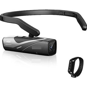 Head Wearable Vlog-camera 4K For Digitale Camcorder Professionele Gimbal-stabilisatie HD camera (Color : EP8 black remote)