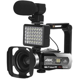 4K WIFI-camcorder UHD Digitale Webcamera's For Fotografie 18x Zoom Autofocus Videorecorder HD camera (Color : 128G SD Card, Size : Outfit 2)
