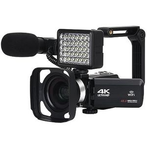 Time-lapse 4K Digitale Camcorder For Streaming Video-opname WIFI 48MP Buitencamera's Vlog Fotografische Recorder HD camera (Color : NO SD Card)