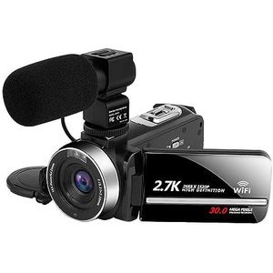 2.7K Digitale Videorecorder Thuisgebruik Outdoor Draagbare Camera's For Fotografie WIFI Streaming Web Camcorder Vlog HD camera (Color : No SD Card, Size : With Lens Microphone)