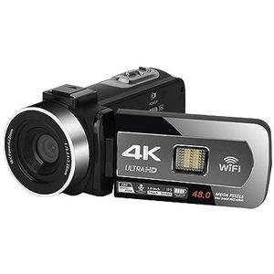 Volledige 4K-camcorder Autofocus Streaming WIFI Webcamera's Outdoor 48MP Fill Light-videorecorder HD camera (Color : 16G SD Card, Size : Standard)