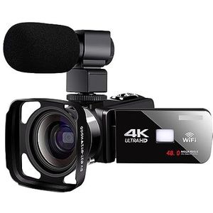 48MP WIFI Camcorder 4K Digitale Vlog Camera's For Nachtopnamen Infrarood Outdoor PortableRecorder Live Streaming Web Cam HD camera (Color : 128G SD Card, Size : 3)