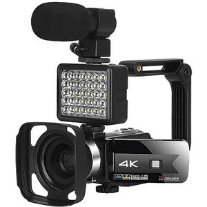 56MP Vlog Camcorder 4K Digitale Video Camera 'S For Live Stream WIFI Webcam 16X Zoom Nachtzicht Volledige UHD Video Recorde HD camera (Color : No SD Card, Size : 8)