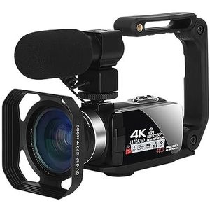 Wide Angel Lens 4K Streaming Video Camera Met Microfoon Time Lapse18X Vlog Camcorder 48MP Blogger Fotografie Webcam HD camera (Color : 32G SD Card)