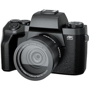 16X Zoom 64MP DSLR Camera For Fotografie Autofocus 4K 60FPS Digitale Video Camcorder 4.0 Inch Touch Screen SLR Recorder HD camera (Color : With 256G SD Card)