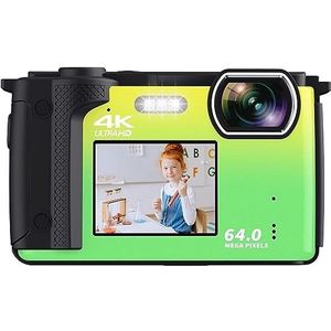 Dual Screen Selfie Camcorder 64MP Digitale Camera For Fotografie 2 ""2.8"" Wifi 4K Vlog Video Camera Live Streaming Webcam HD camera (Color : No TF Card, Size : With EXtra Battery-03)