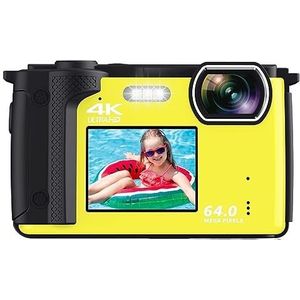 Dual Screen Selfie Camcorder 64MP Digitale Camera For Fotografie 2 ""2.8"" Wifi 4K Vlog Video Camera Live Streaming Webcam HD camera (Color : No TF Card, Size : With EXtra Battery)