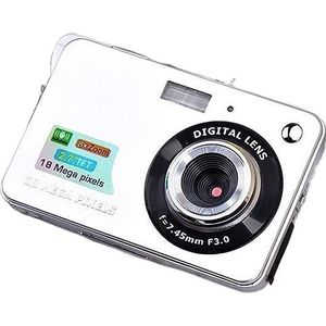 18 Megapixel Studenten Camera HD Digitale Camera Kaart Camera Selfie Video Camcorder HD camera (Color : Silver)