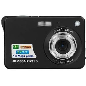 48 Megapixel HD Digitale Camera Retro Student Card Camera Selfie Video Camcorder HD camera (Size : Black+Readers)