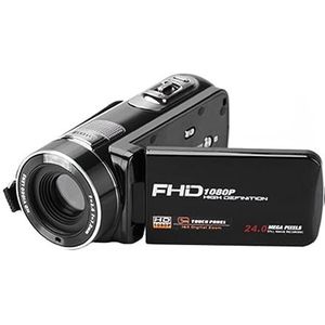 HD 24 megapixel digitale videocamera thuis DV zelfontspanner foto professionele reisvideo camcorder alles in één HD camera (Size : Black)