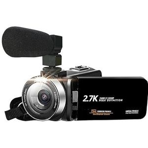 30 Miljoen Digitale Videocamera HD DV Reis Zelfontspanner Foto Video Camcorder Film Alles-in-één Machine HD camera (Size : Hot Shoe Mount+Microphone)