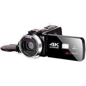 4K HD Nachtzicht Digitale Camcorder 48M Thuis wifi Live Streaming Camcorder DV Digitale Camera HD camera (Size : Black)