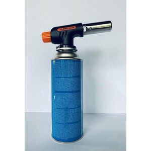 Gift Land® Gasbrander + 1 Gasfles - Aansteker - Creme Brulee Brander - Soldeer - Keukenbrander - Camping