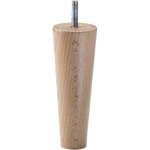 Kegelvormige houten meubelpoot 15 cm (M8)