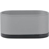 Ovale grijze meubelpoot hoogte 3 cm