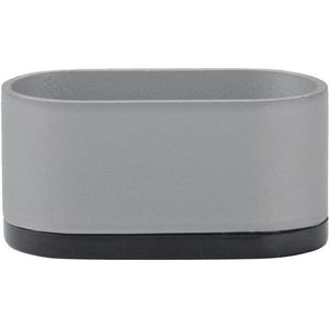 Ovale grijze meubelpoot hoogte 3 cm