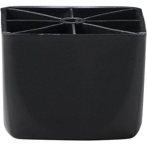 Zwarte plastic vierkanten meubelpoot 5,5 cm (set van 4 stuks)
