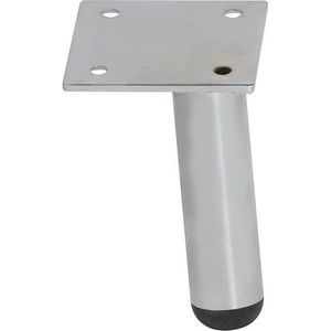 Chromen ronde meubelpoot hoogte 9,5 cm