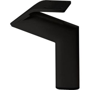 Stalen meubelpoot zwart design 11,5 bij 2 cm en hoogte 14 cm